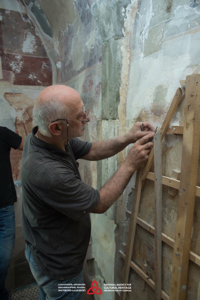 დერჩის მონასტრის მთავარი ტაძრის ჩრდილოეთ და სამხრეთ კედლების მხატვრობის კონსერვაცია